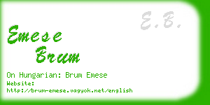emese brum business card